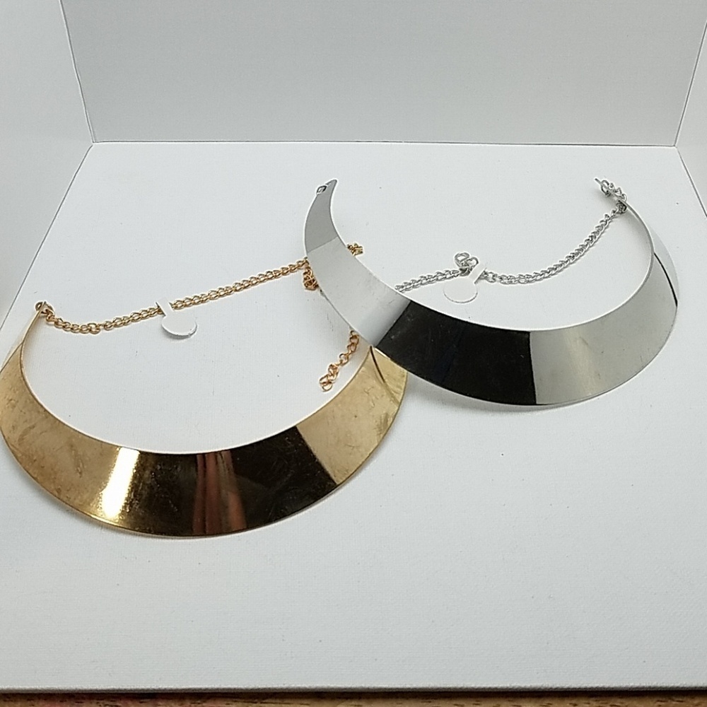 Vintage Gold or Silver Tone 12" Necklace Choker